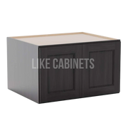 Double Smokey Gray Refrigerator Wall Cabinet 30''W 24''D 18''H