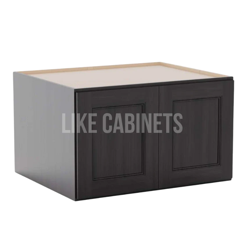 Double Smokey Gray Refrigerator Wall Cabinet 30''W 24''D 18''H