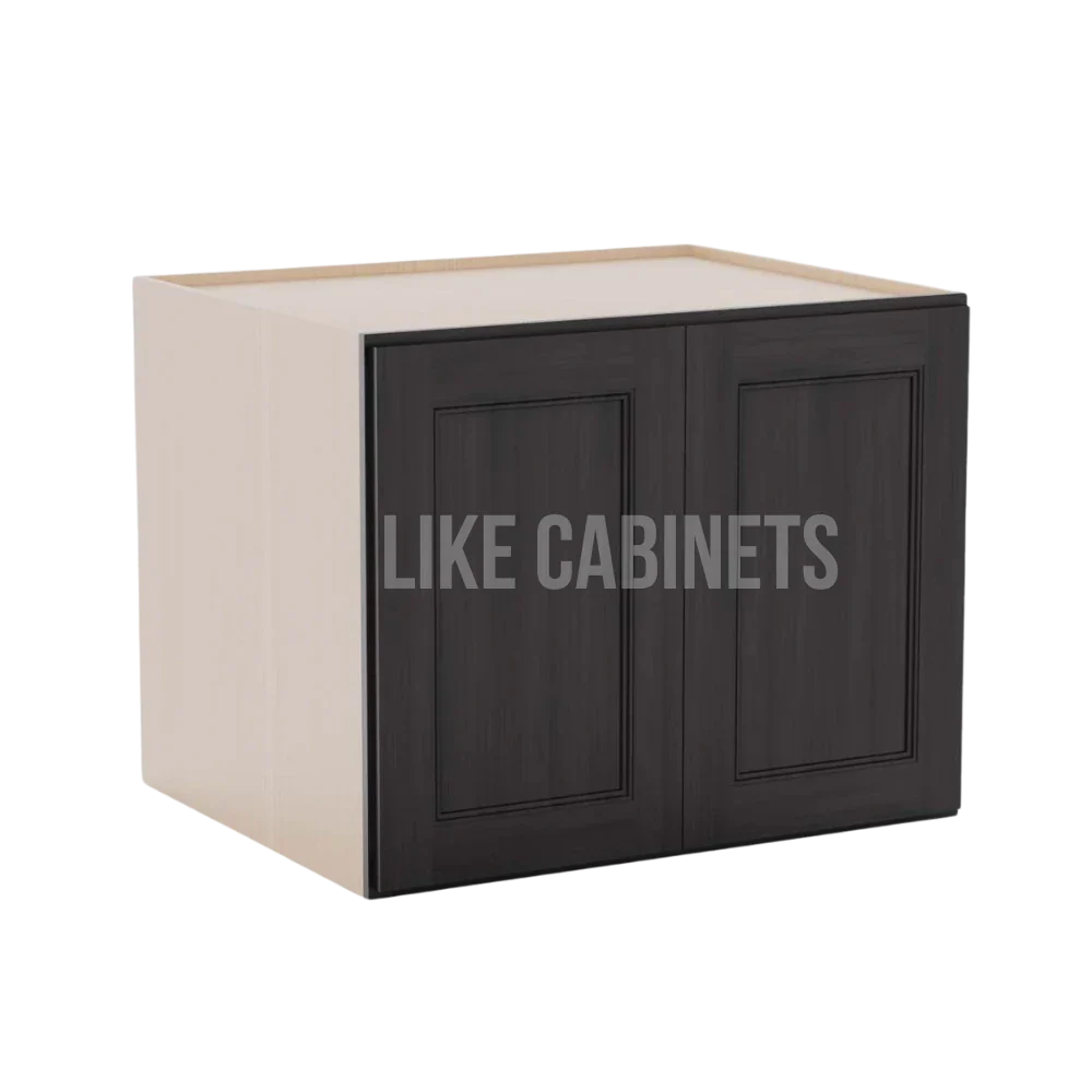 Double Smokey Gray 24'' H Refrigerator Wall Cabinet 24'' Deep