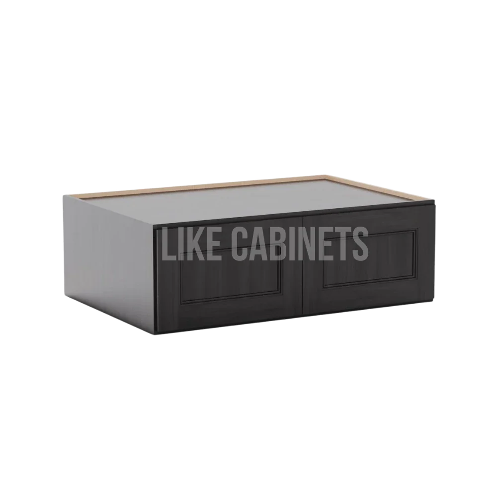 Double Smokey Gray 36'' W Refrigerator Wall Cabinet 24'' Deep