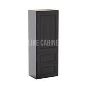 Double Smokey Gray 18''W Wall Cabinets With 2 Drawers