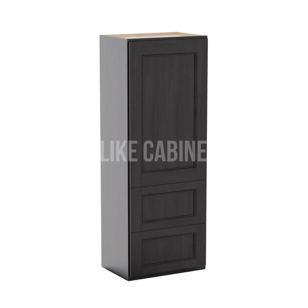 Double Smokey Gray 18''W Wall With Drawer Cabinet