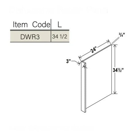 Double Smokey Gray Dishwasher Return Panel
