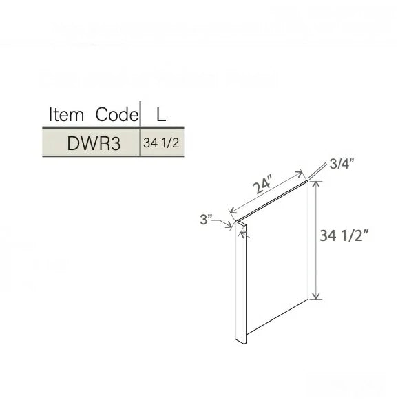 Dove White Slim Shaker Dishwasher Return Panel