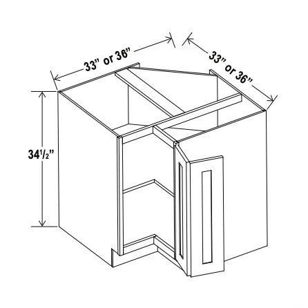 Aston Green Lazy Susan Base Cabinet
