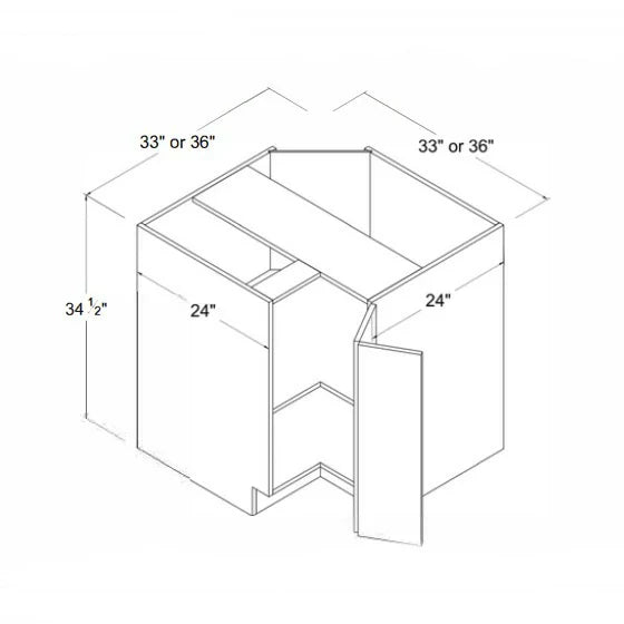 Frameless Gloss White Easy Reach Base Cabinet
