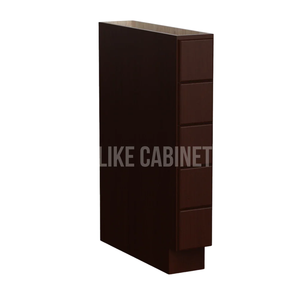 Shaker Espresso Base Spice Cabinet with 5 Drawers