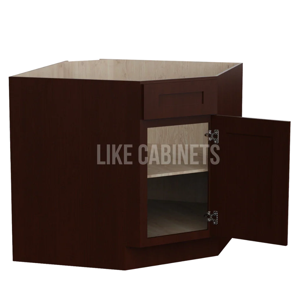 Shaker Espresso Corner Sink Base Cabinet