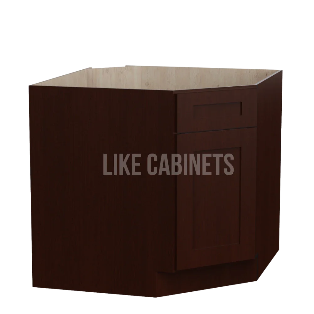 Shaker Espresso Corner Sink Base Cabinet