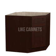 Shaker Espresso Corner Sink Base Cabinet