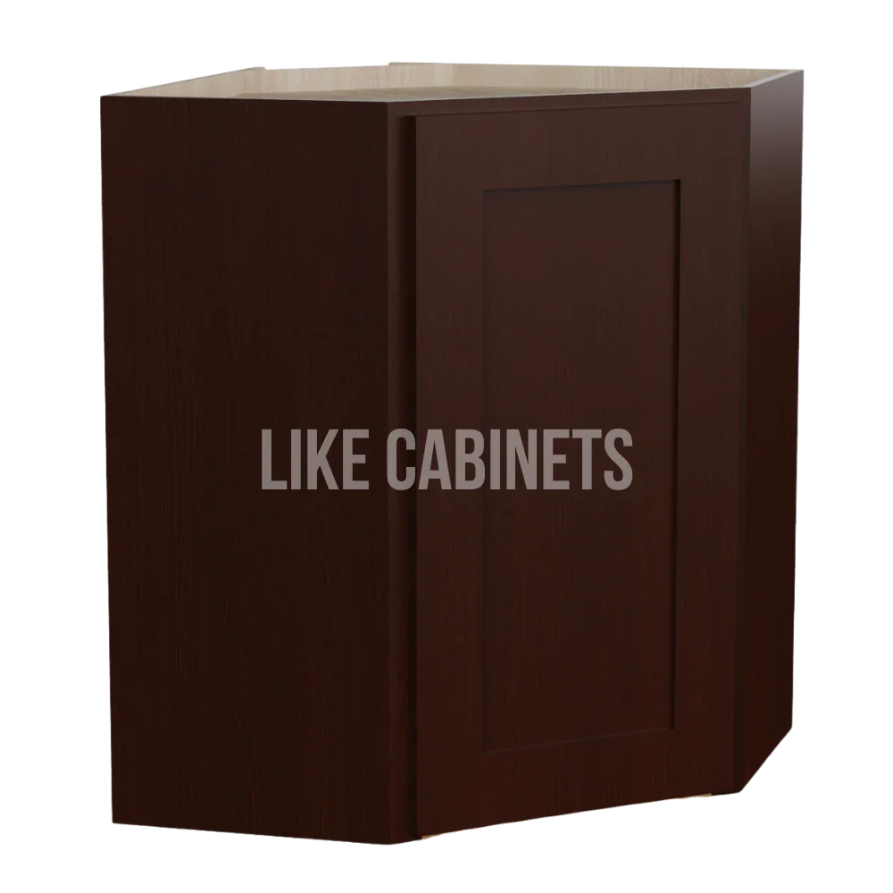 Shaker Espresso 24'' W Diagonal Corner Wall Cabinet