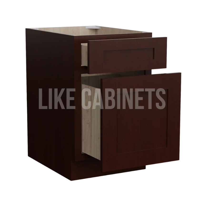 Shaker Espresso Two Drawer Document File Base Cabinet