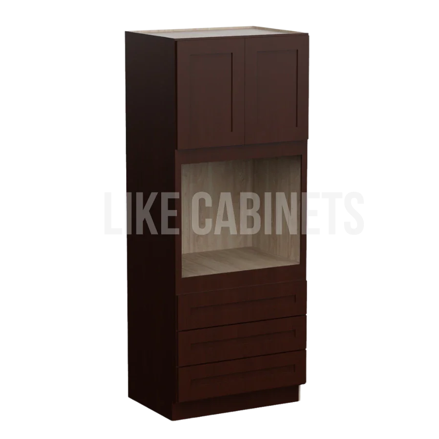 Shaker Espresso 33'' W Oven Pantry Cabinet