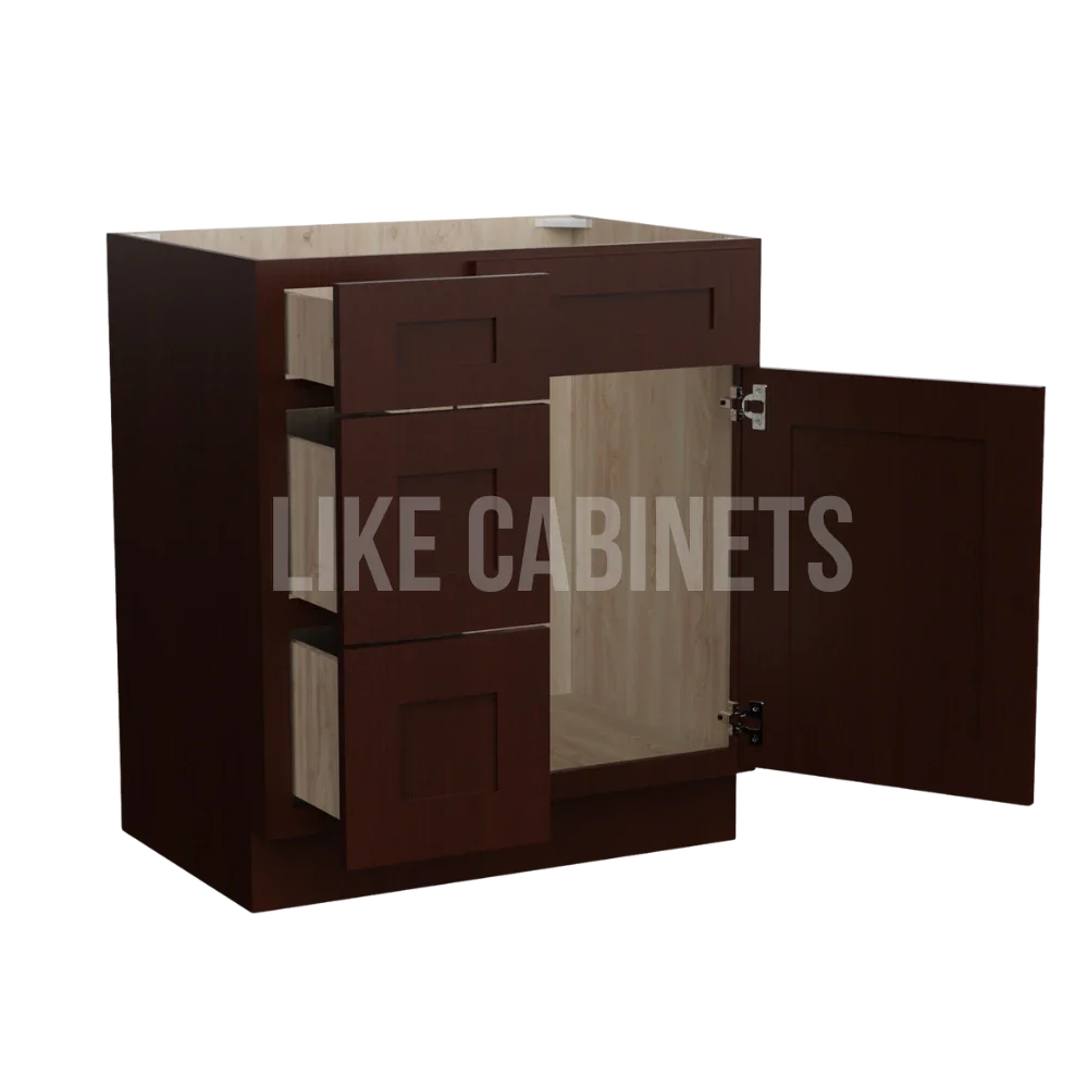 Shaker Espresso 30'' W Vanity Combo with Drawers