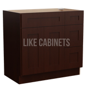 Shaker Espresso 36'' W Vanity Combo with Drawers