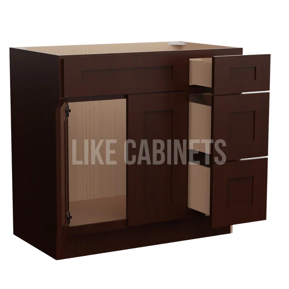 Shaker Espresso 33'' W Vanity Combo with Drawers