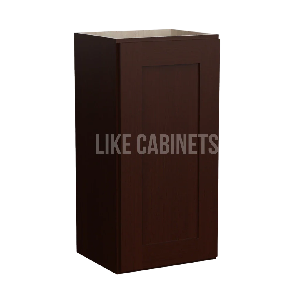 Shaker Espresso 36'' H 15'' W Single Door Wall Cabinet