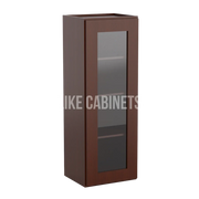 Shaker Espresso 42'' H Single Door Wall Cabinet with Glass Door