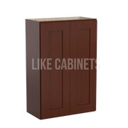 Expresso Shaker Double Door Wall Cabinets 36''H, 12''D