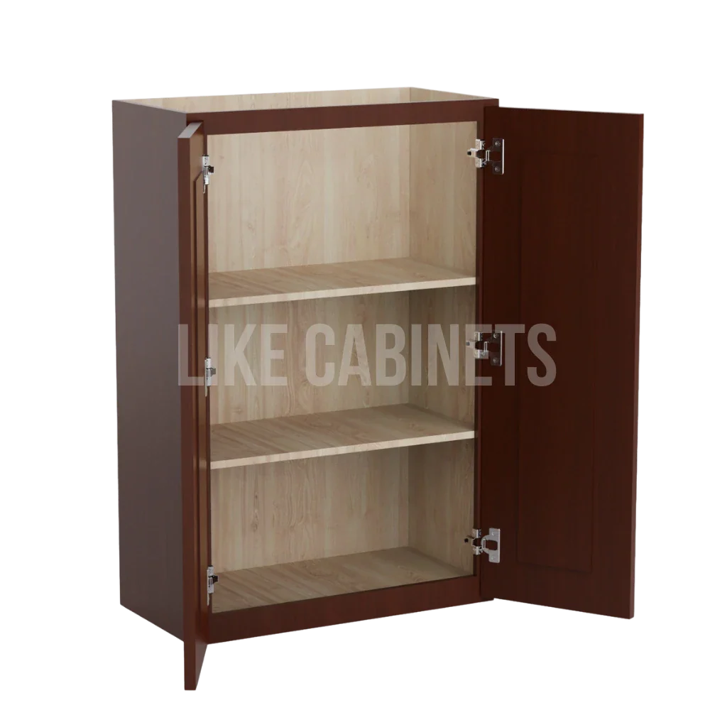 Expresso Shaker Double Door Wall Cabinets 36''H, 12''D