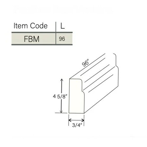 Dove White Slim Shaker Furniture Base Moulding