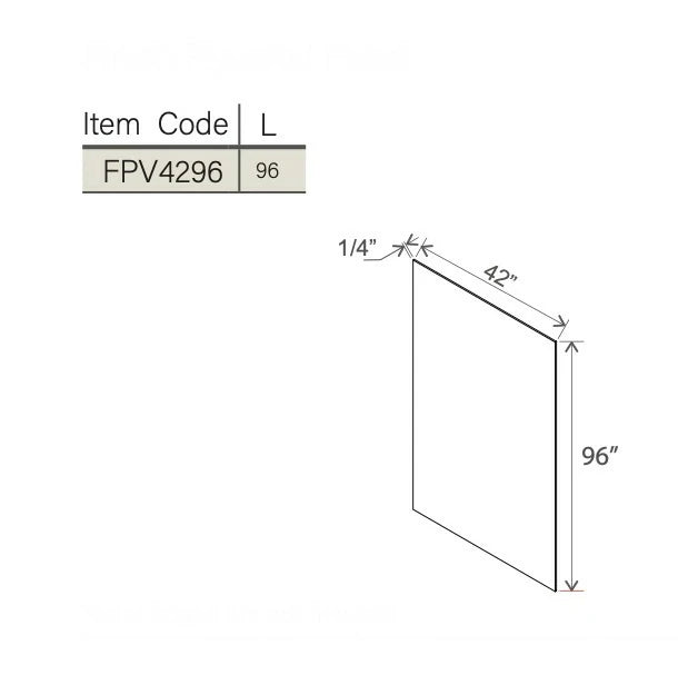 Dove White Slim Shaker Finished Plywood Island Panel