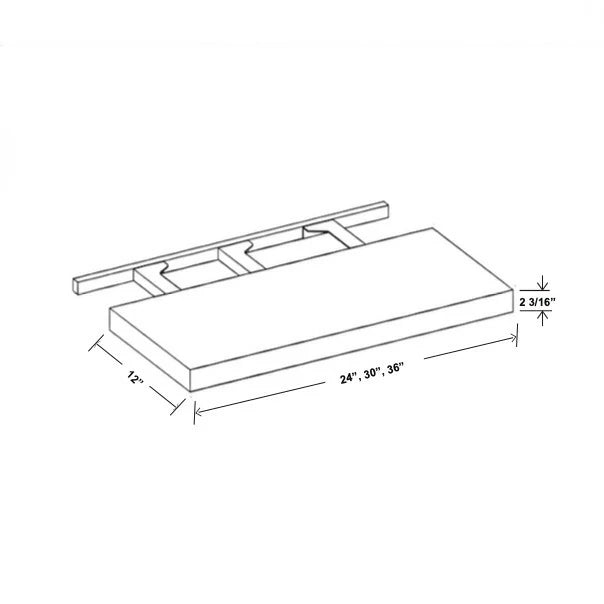 White Shaker Floating Shelf