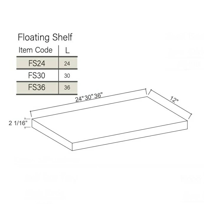Slim Aston Green White Floating Shelf