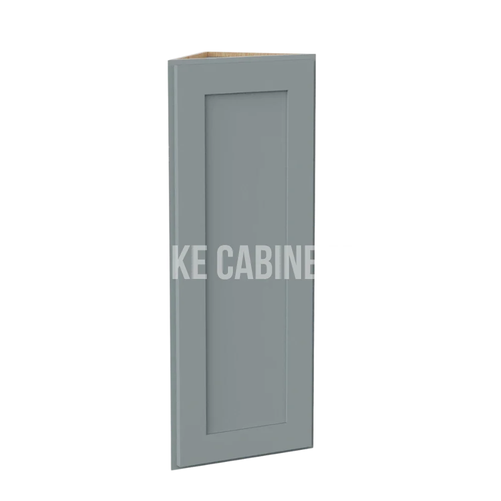 Gray Shaker Angle Wall Cabinet
