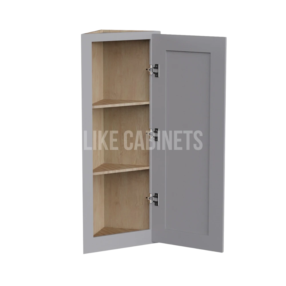 Shaker Gray 12'' W Angle Wall Cabinets