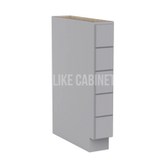 Shaker Gray Base Spice Cabinet with 5 Drawers