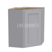 Shaker Gray 24'' W Diagonal Corner Wall Cabinet