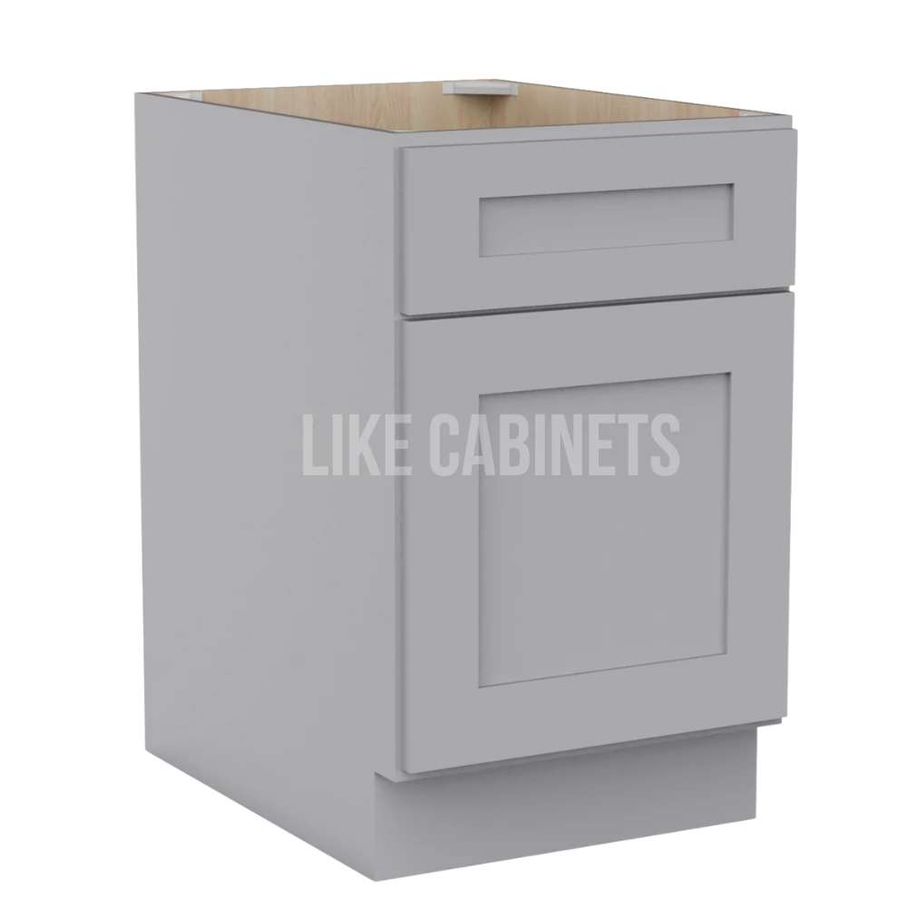 Shaker Gray Two Drawer Document File Base Cabinet