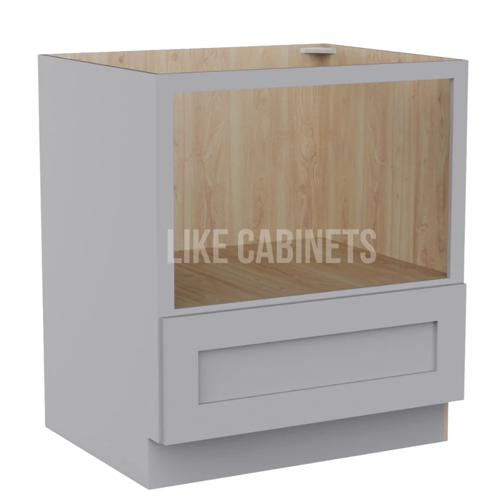 Shaker Gray Microwave Base Cabinet with Single Drawer