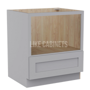 Shaker Gray Microwave Base Cabinet with Single Drawer