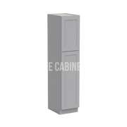 Shaker Gray 18'' W Two Single Door Utility Pantry Cabinet
