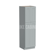 Shaker Gray 24'' W Two Double Door Utility Pantry Cabinet