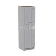Shaker Gray 24'' W Two Double Door Utility Pantry Cabinet