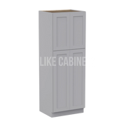 Shaker Gray 30'' W Two Double Door Utility Pantry Cabinet
