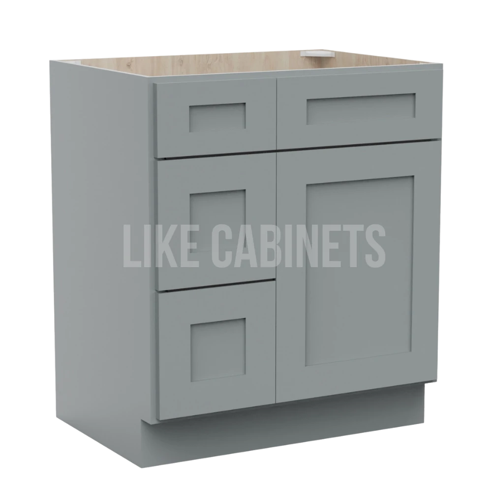 Shaker Gray 30'' W Vanity Combo with Drawers