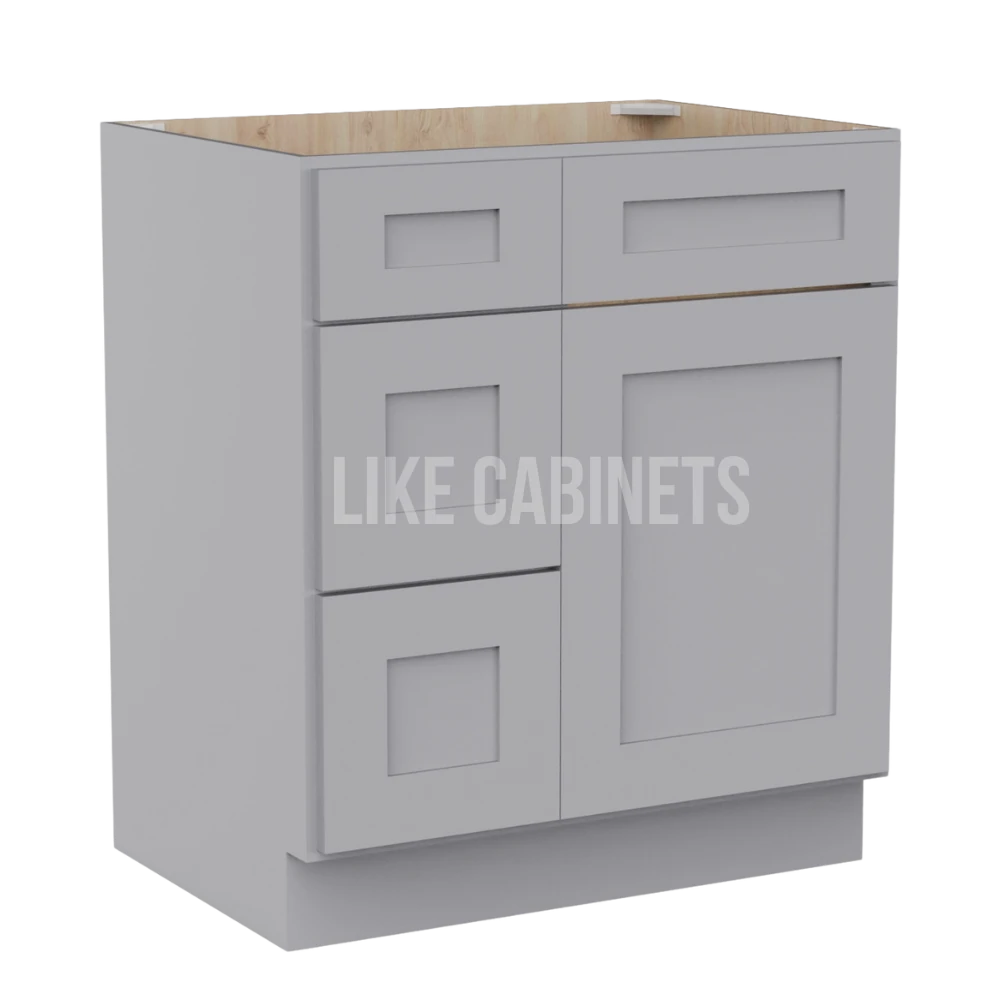 Shaker Gray 30'' W Vanity Combo with Drawers