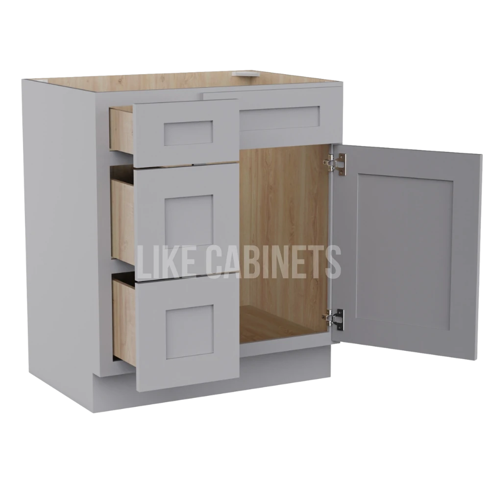Shaker Gray 30'' W Vanity Combo with Drawers