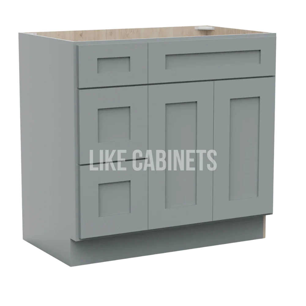 Shaker Gray 36'' W Vanity Combo with Drawers