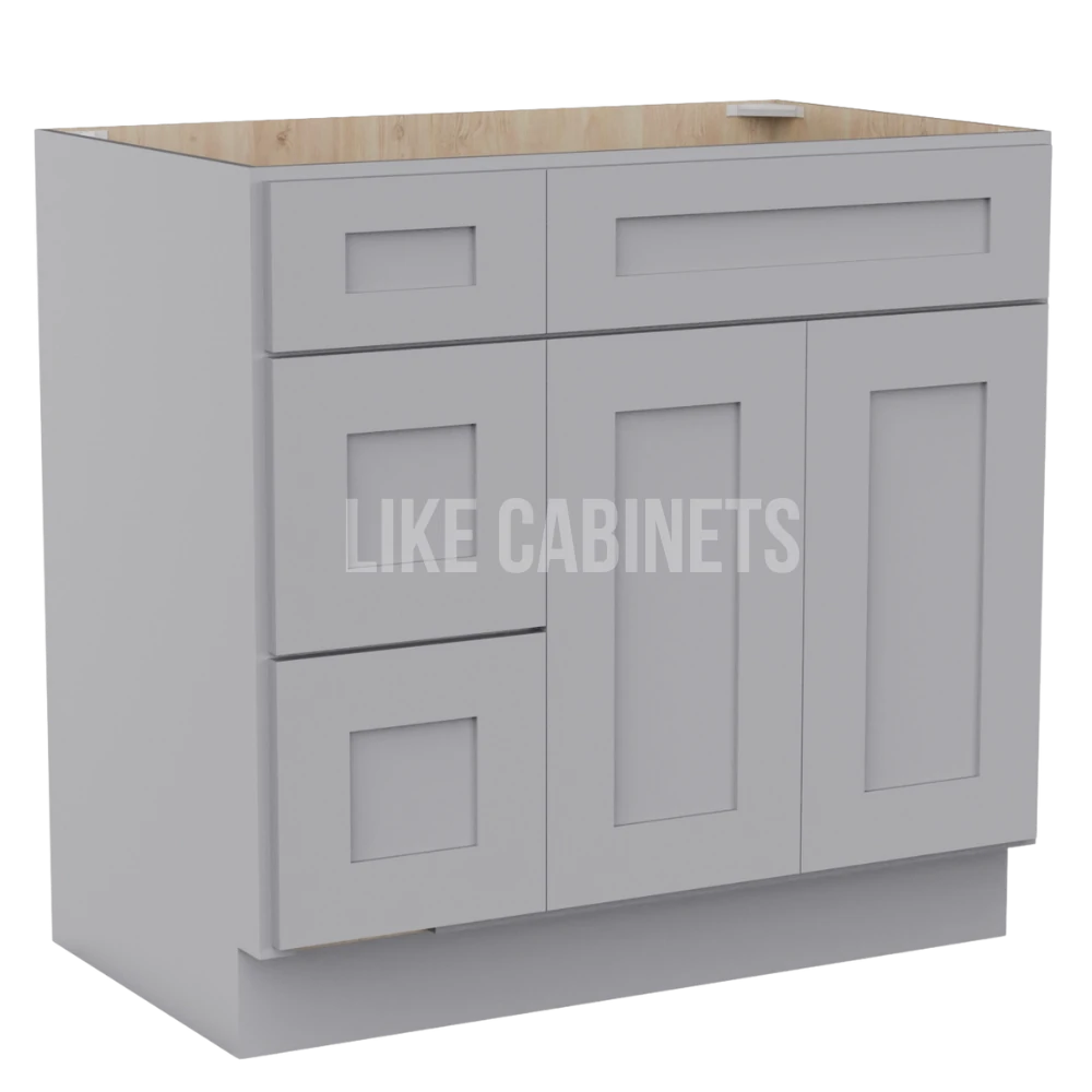 Shaker Gray 33'' W Vanity Combo with Drawers