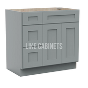 Shaker Gray 33'' W Vanity Combo with Drawers
