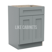 Shaker Gray Single Vanity Sink Base Cabinet