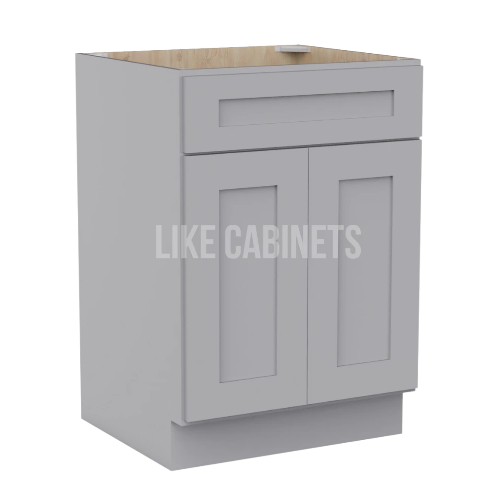 Shaker Gray Vanity Sink Cabinet Single False Drawer