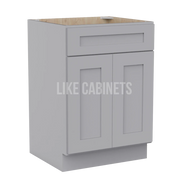 Shaker Gray Vanity Sink Cabinet Single False Drawer