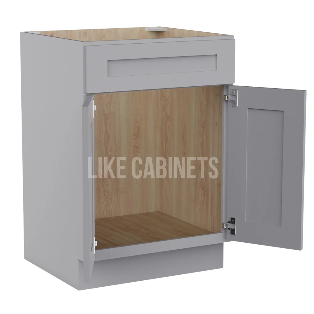 Shaker Gray Vanity Sink Cabinet Single False Drawer