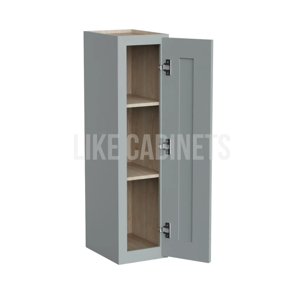 Shaker Gray 36'' H 9"W Single Door Wall Cabinet